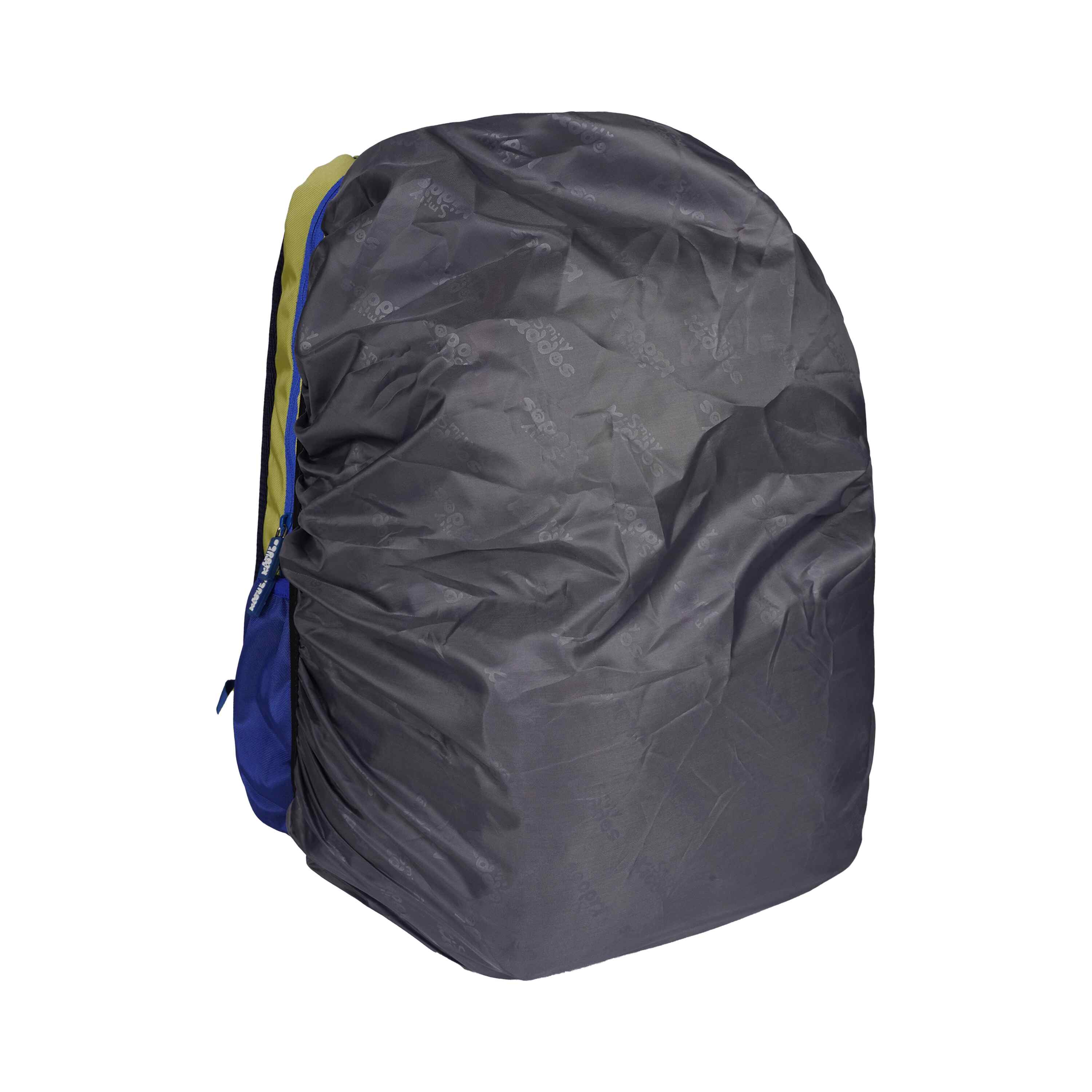 Smily Kiddos Giggle Laptop Backpack – Blue & Green with Rain Cover - MK11002295