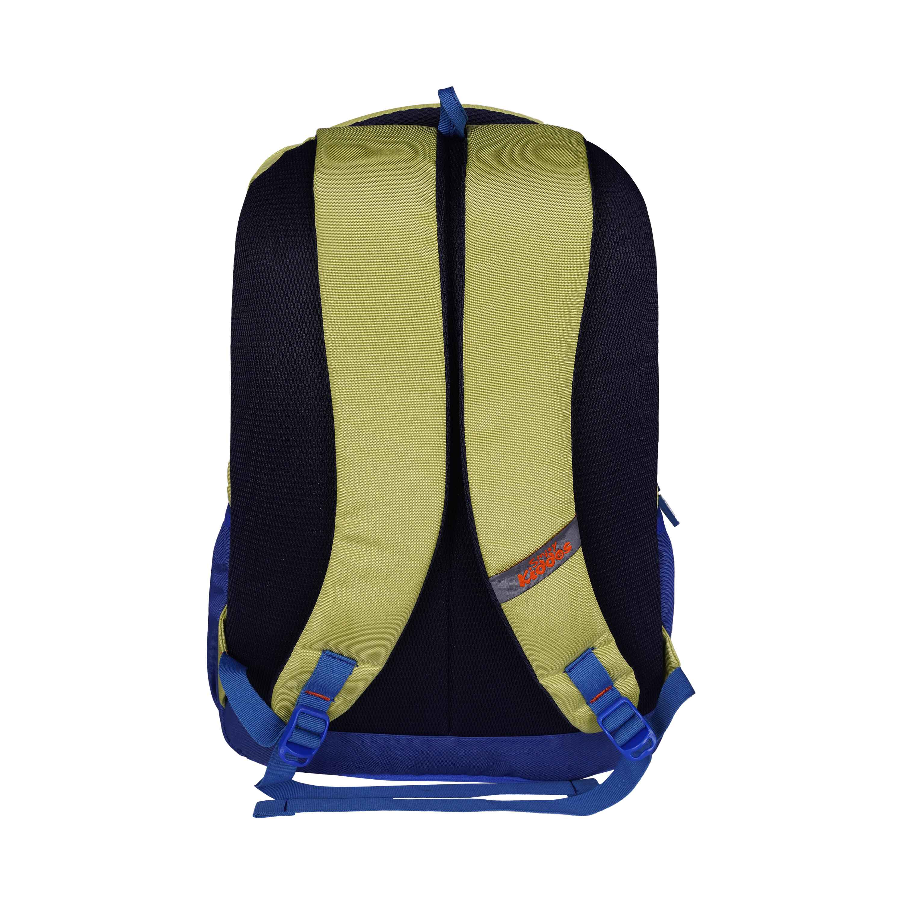 Smily Kiddos Giggle Laptop Backpack – Blue & Green with Rain Cover - MK11002295