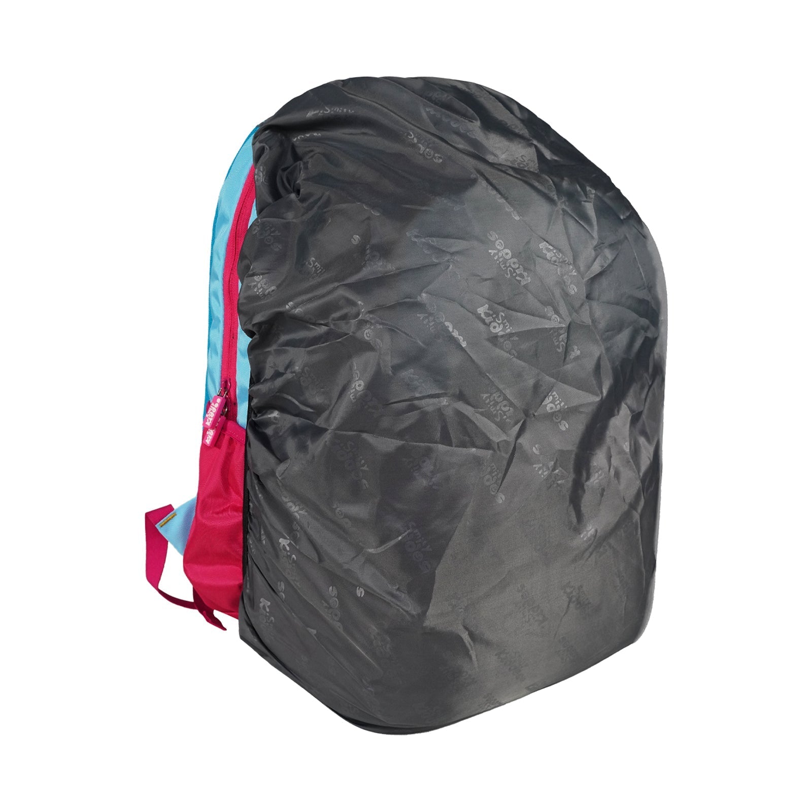 Smily Kiddos Giggle Laptop Backpack – Pink & Light Blue with Rain Cover - MK11002294