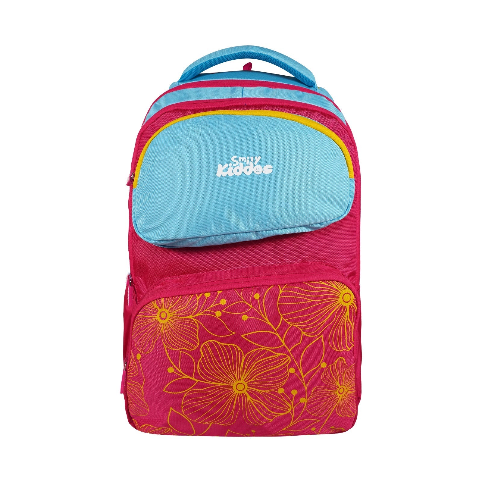 Smily Kiddos Giggle Laptop Backpack – Pink & Light Blue with Rain Cover - MK11002294
