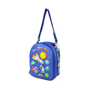 Smily Kiddos Hardtop Eva Lunch Bag V2 Space Theme Blue - Lunch Bags