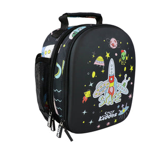 Smily Kiddos Hartop Eva Lunch Bag space theme - Black - Lunch Bags
