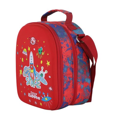 Smily Kiddos Hartop Eva Lunch Bag space theme - Red - SMK16001555