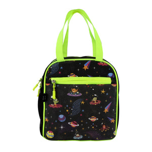 Smily kiddos joy lunch bag - Alien theme - Black - MK11001766