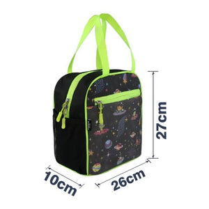 Smily kiddos joy lunch bag - Alien theme - Black - MK11001766