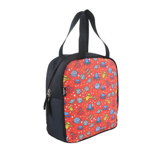 Smily kiddos joy lunch bag - Alien Theme - Red - Lunch Bags