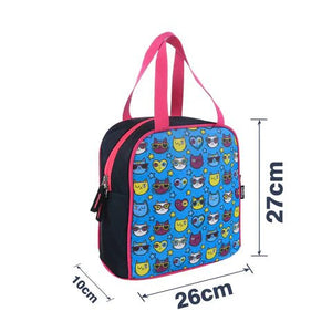 Smily kiddos joy lunch bag - Kitty Theme - Teal Blue - MK11001725