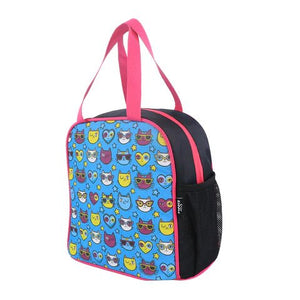 Smily kiddos joy lunch bag - Kitty Theme - Teal Blue - MK11001725