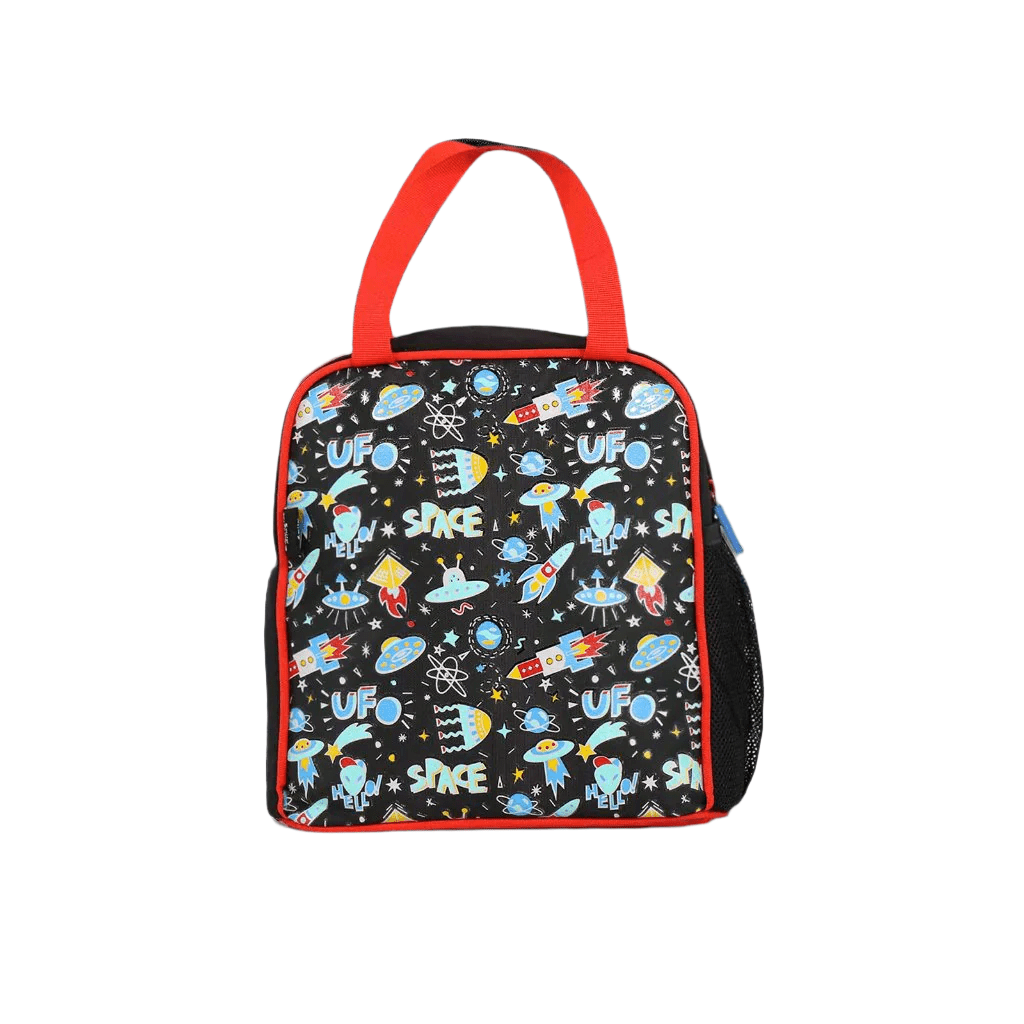 Smily kiddos joy lunch bag - Space Theme Black - MK11001302
