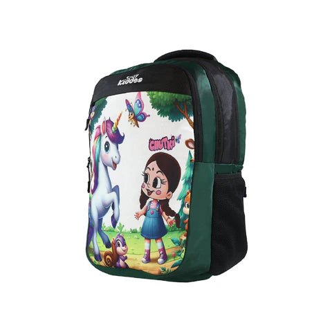Smily Kiddos - Licensed Chhota Bheem Chutki Junior Backpack 1 - Green - CBMK10000018