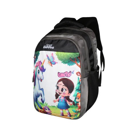 Smily Kiddos - Licensed Chhota Bheem Chutki Junior Backpack 1 - Grey - CBMK10000027