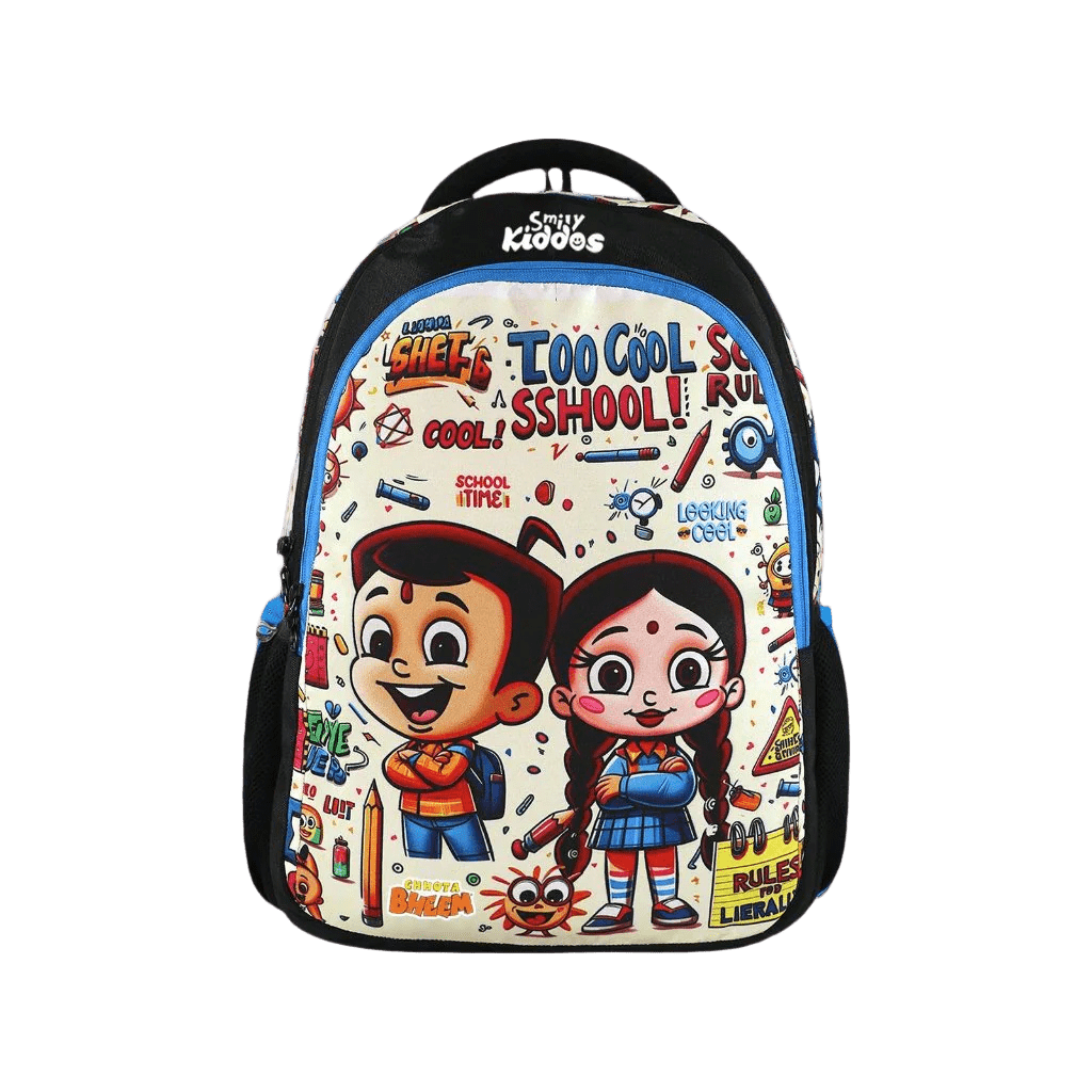 Smily Kiddos - Licensed Chhota Bheem Junior Backpack Too Cool III - Black & T Blue - CBMK10000007