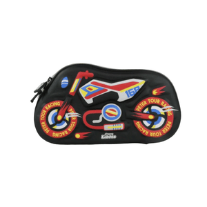 Smily kiddos Motor Bike Shaped EVA Pencil Pouch - Black - SK16001742