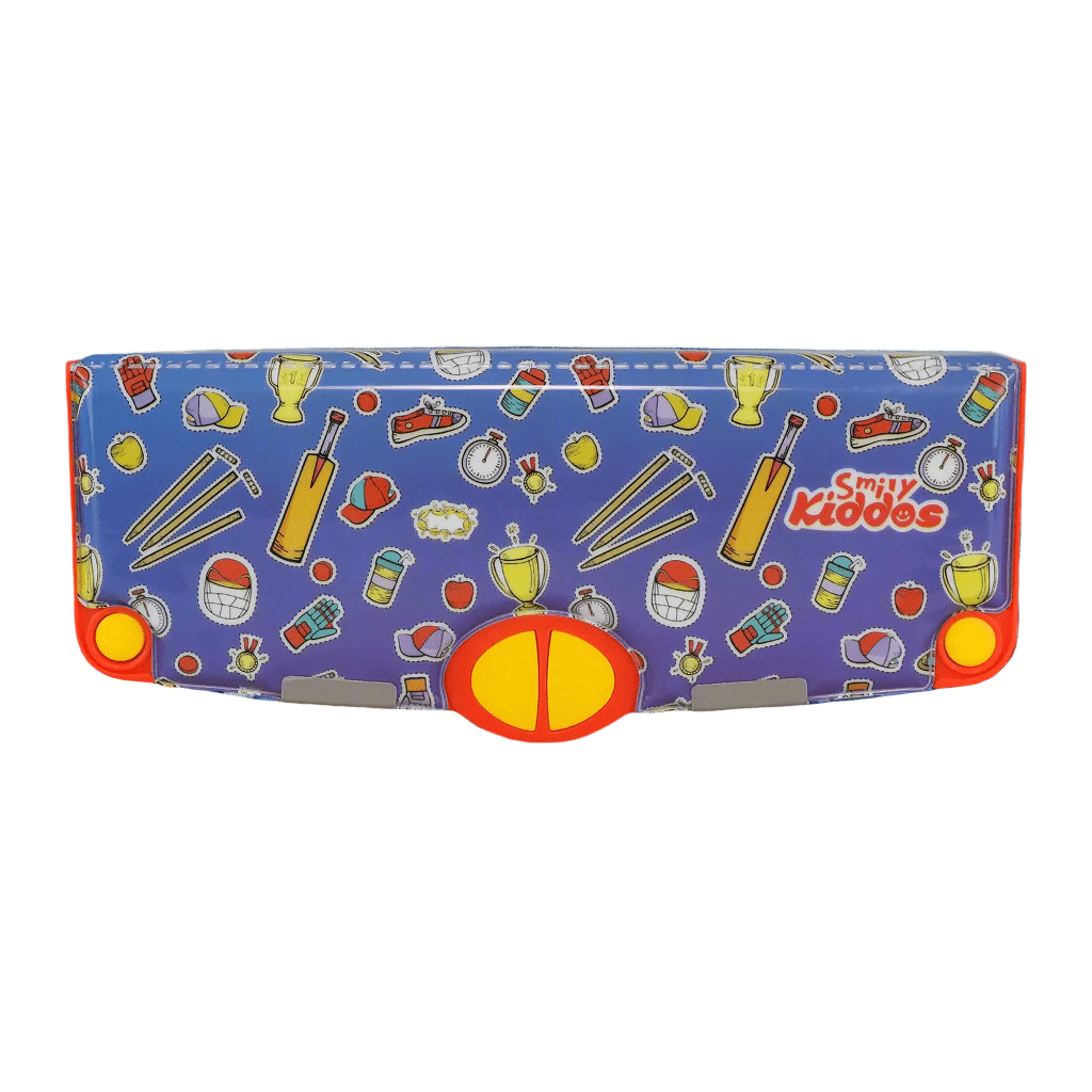 Smily Kiddos Multi Functional Pop Out Pencil Box - Cricket Theme - Blue - SK16001727