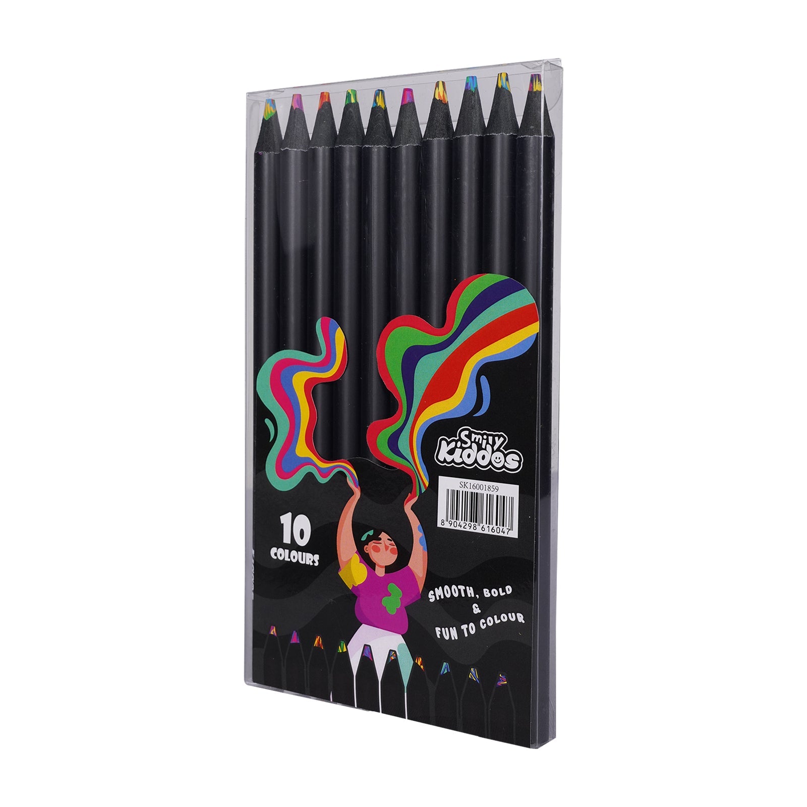 Smily Kiddos Multicolor pencil set 4mm - Pack of 10 - Color Pencils