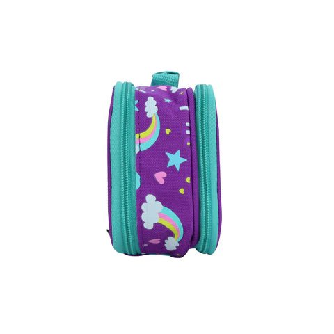 Smily Kiddos Multipurpose Pencil Case Rainbow Unicorn Theme Purple - SK11003005