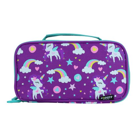 Smily Kiddos Multipurpose Pencil Case Rainbow Unicorn Theme Purple - SK11003005