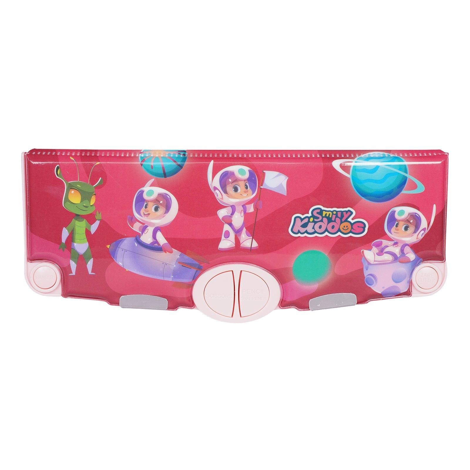 Smily Kiddos Pop Out Pencil Box – Astronaut Theme (Red) - Pencil Case