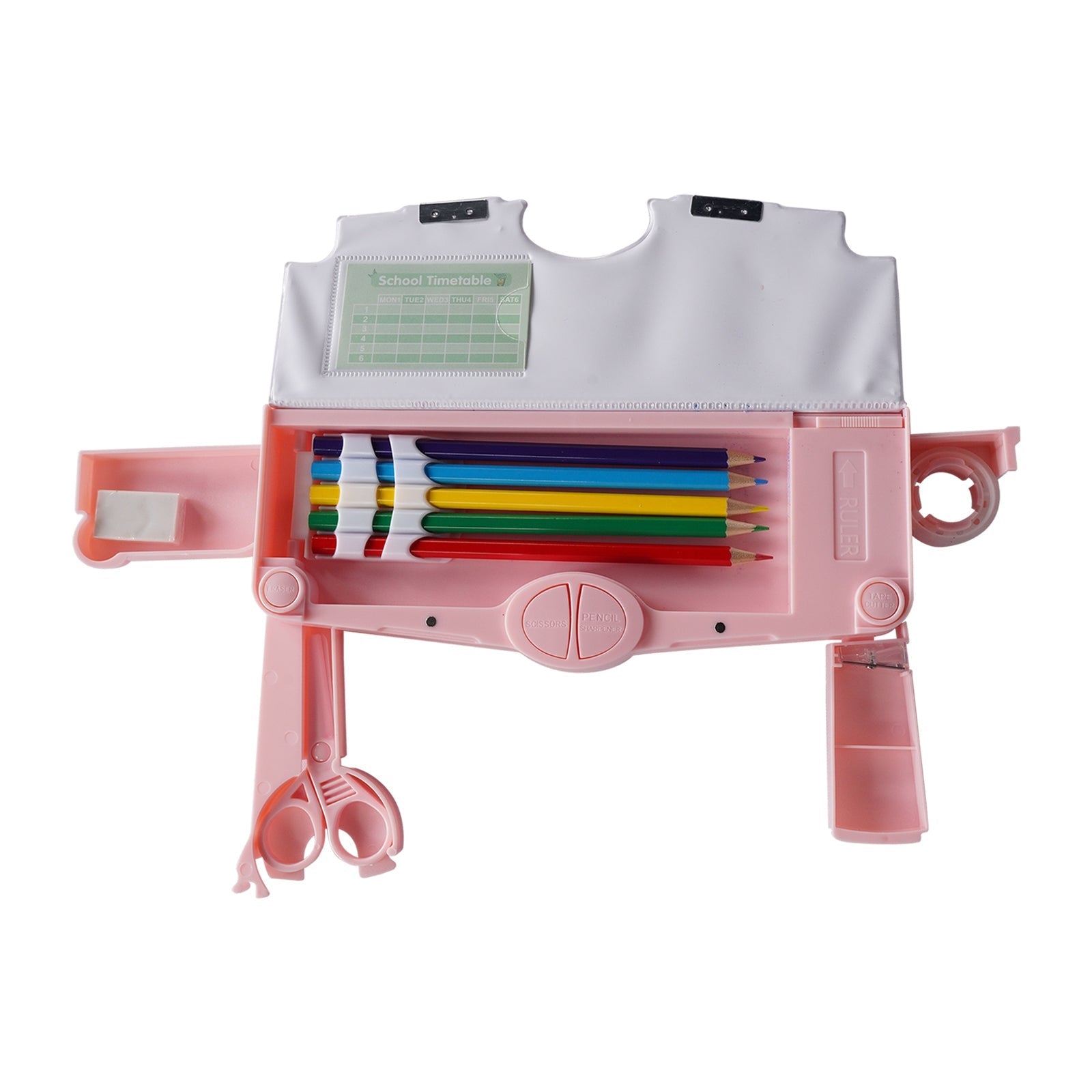 Smily Kiddos Pop Out Pencil Box – Axolotl Theme (Pink) - Pencil Case