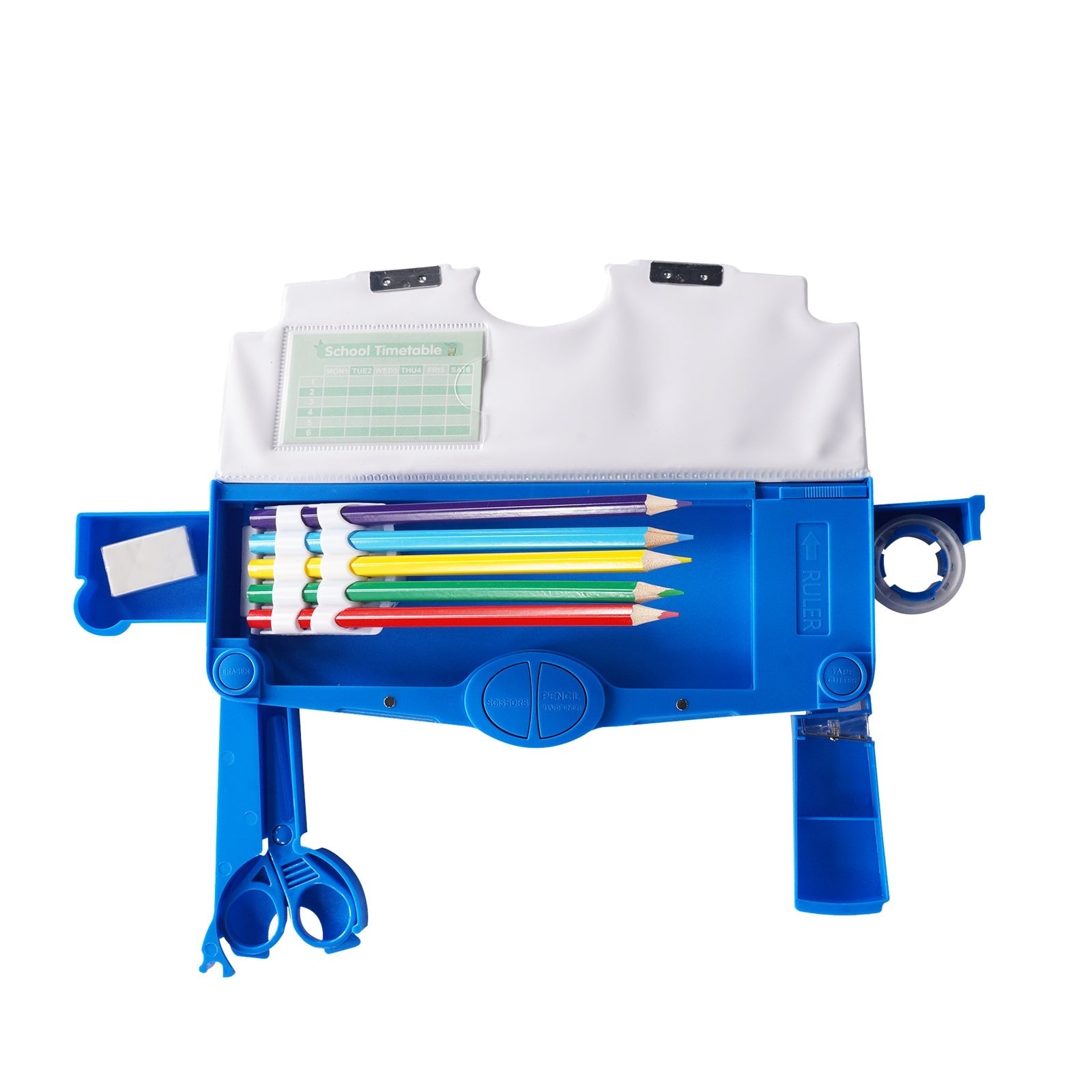 Smily Kiddos Pop Out Pencil Box – Crocodile Theme (Light Blue) - Pencil Case