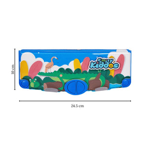 Smily Kiddos Pop Out Pencil Box – Crocodile Theme (Light Blue) - Pencil Case