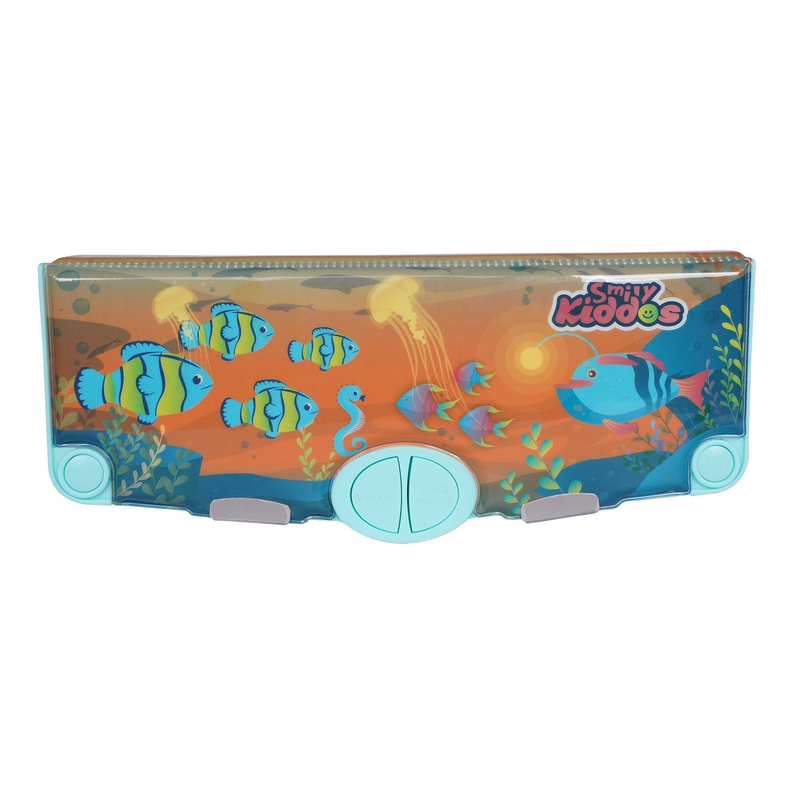 Smily Kiddos Pop Out Pencil Box for Kids – Ocean Theme (Navy Blue) - Pencil Case