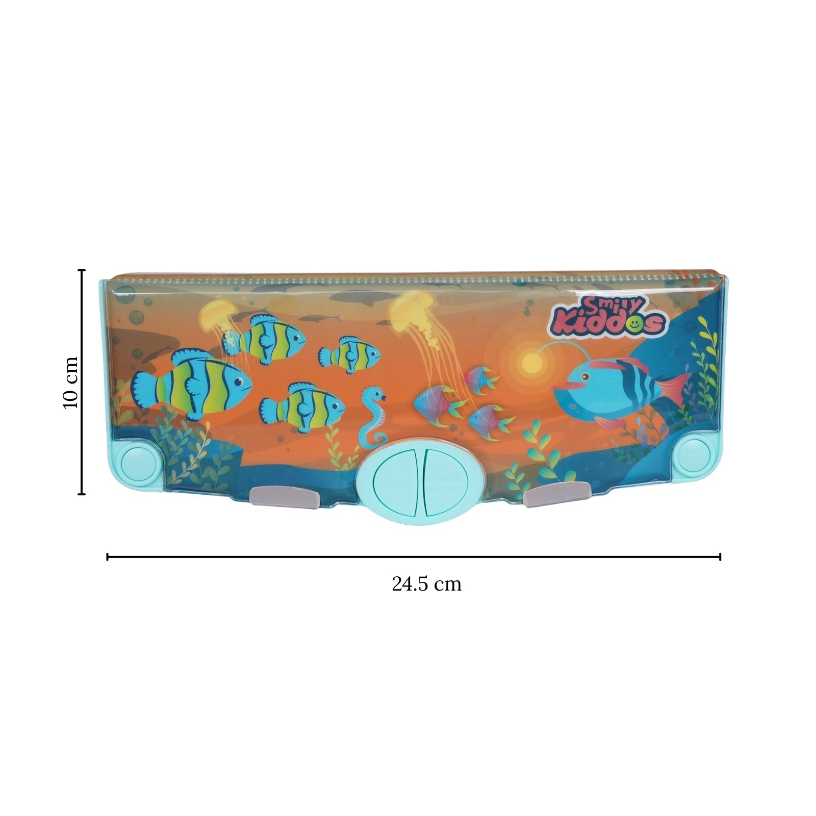 Smily Kiddos Pop Out Pencil Box for Kids – Ocean Theme (Navy Blue) - Pencil Case