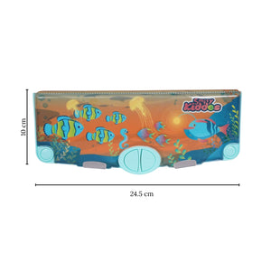 Smily Kiddos Pop Out Pencil Box for Kids – Ocean Theme (Navy Blue) - Pencil Case