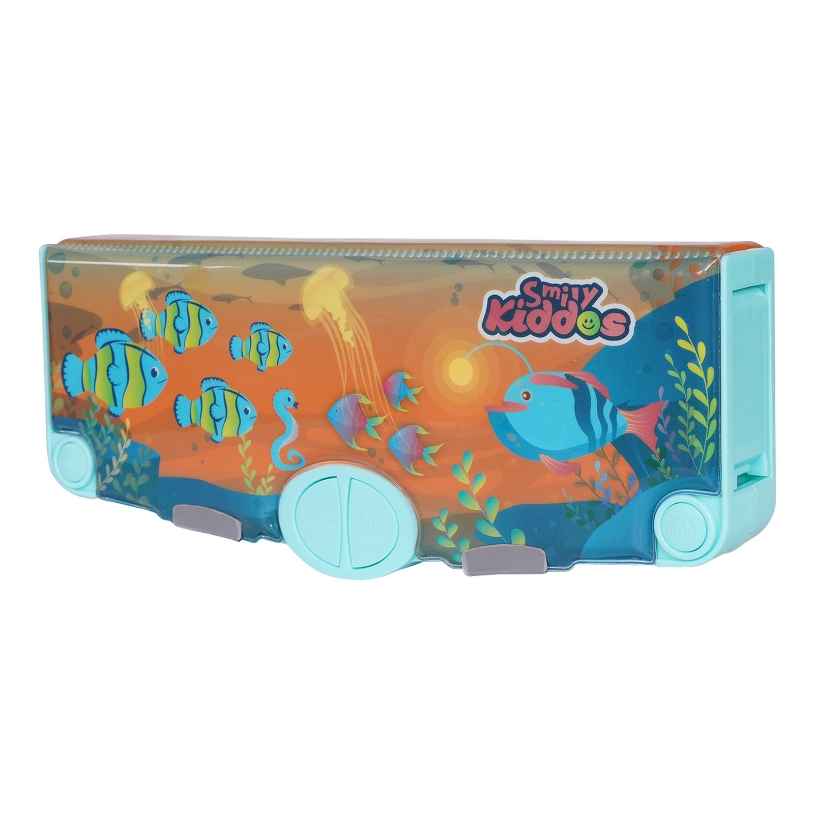 Smily Kiddos Pop Out Pencil Box for Kids – Ocean Theme (Navy Blue) - Pencil Case