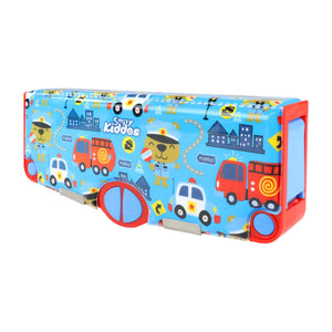 Smily Kiddos Pop Out Pencil box Police Theme - Blue - Stationery
