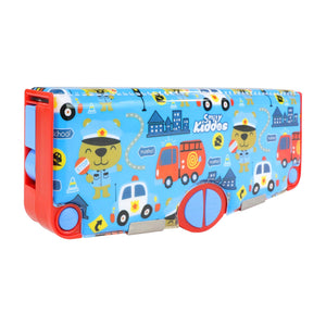 Smily Kiddos Pop Out Pencil box Police Theme - Blue - Stationery