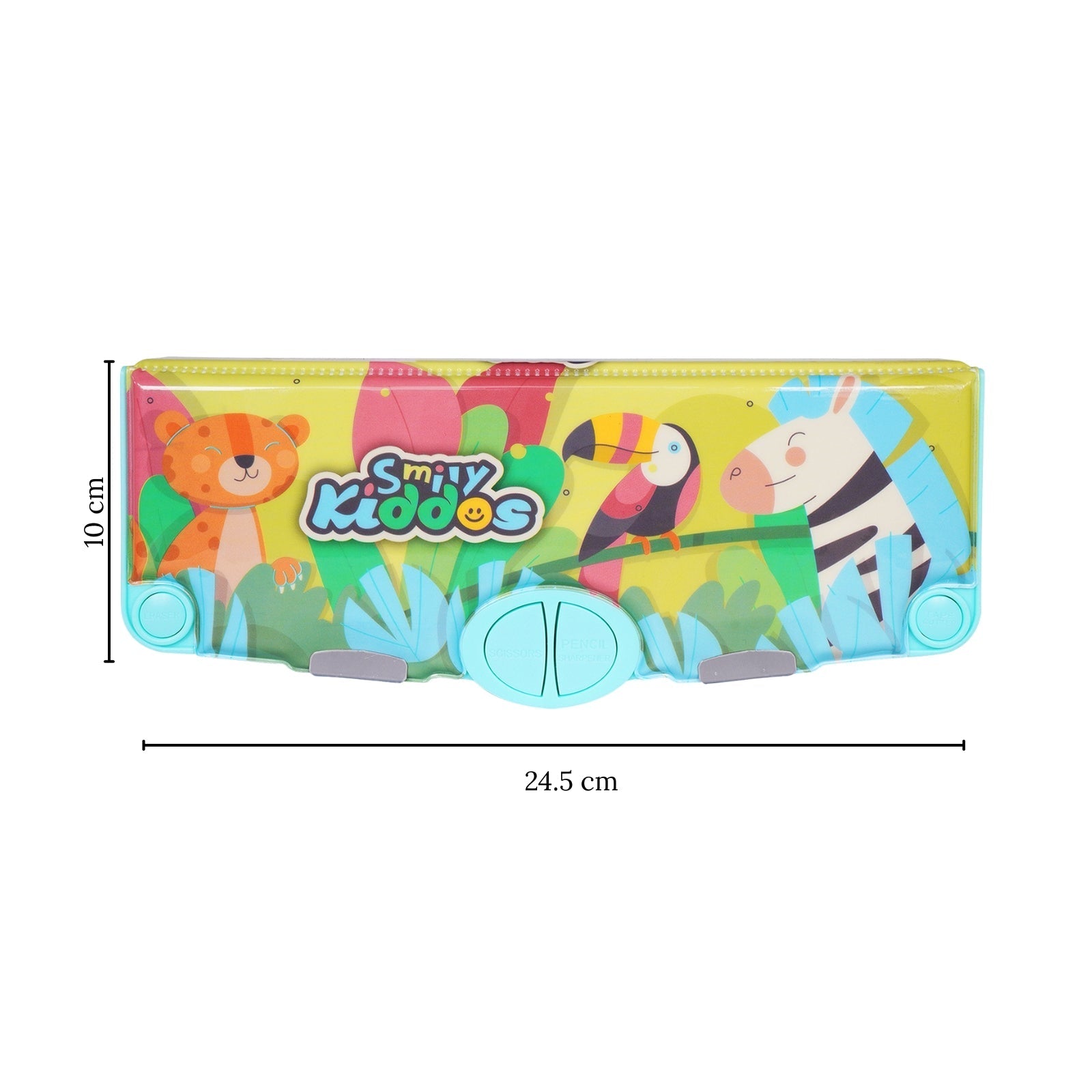 Smily Kiddos Pop Out Pencil Box – Safari Theme (Green) - Pencil Case