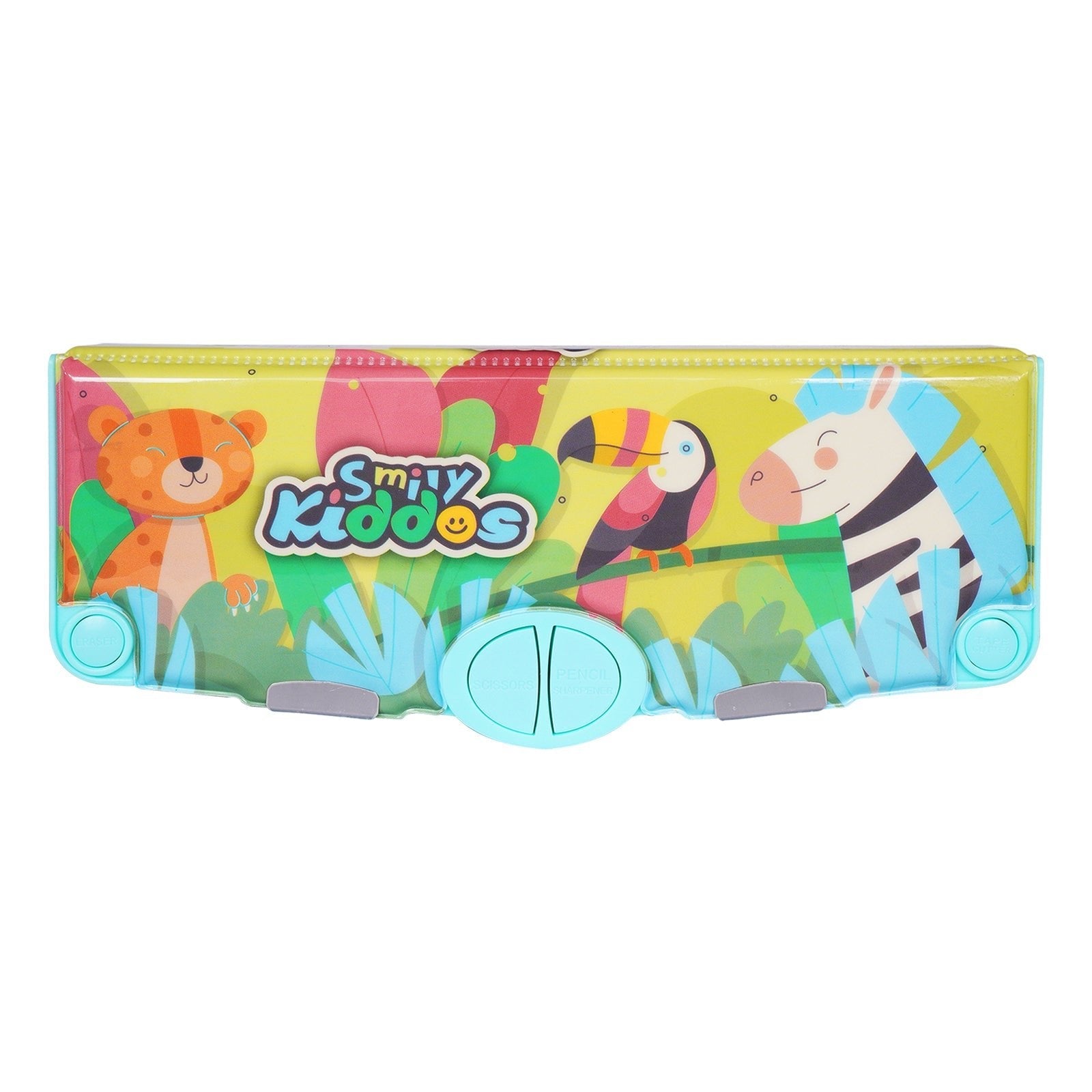 Smily Kiddos Pop Out Pencil Box – Safari Theme (Green) - Pencil Case