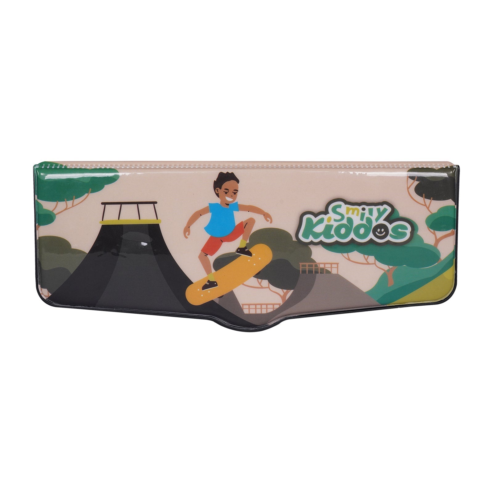 Smily Kiddos Pop Out Pencil Box – Skateboard Theme (Beige) - Pencil Case
