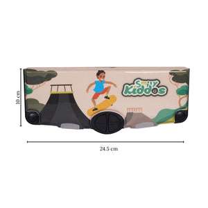 Smily Kiddos Pop Out Pencil Box – Skateboard Theme (Beige) - Pencil Case
