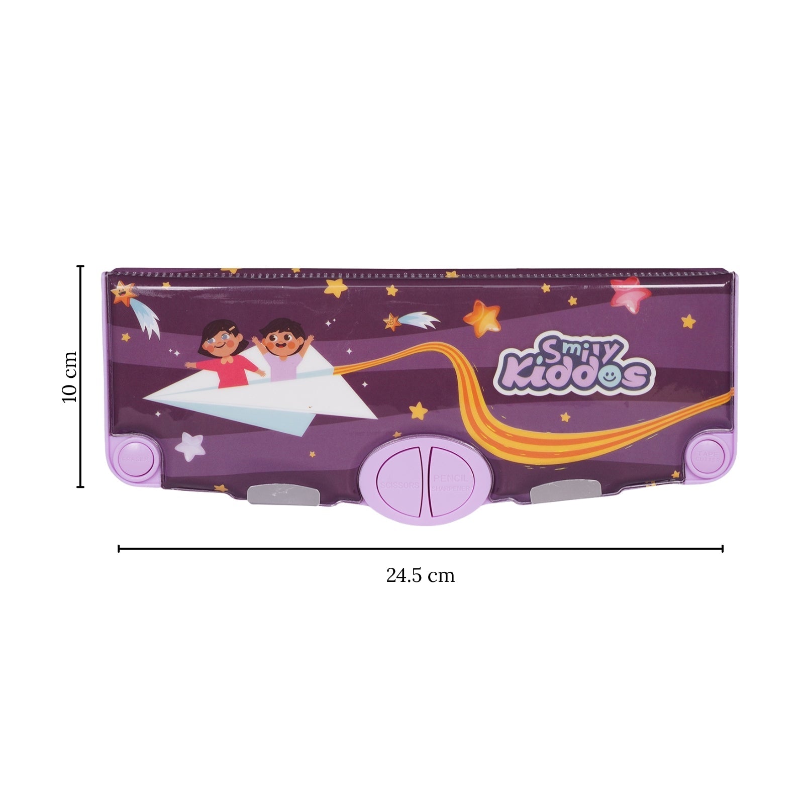 Smily Kiddos Pop Out Pencil Box – Space Adventure Theme (violet) - Pencil Case
