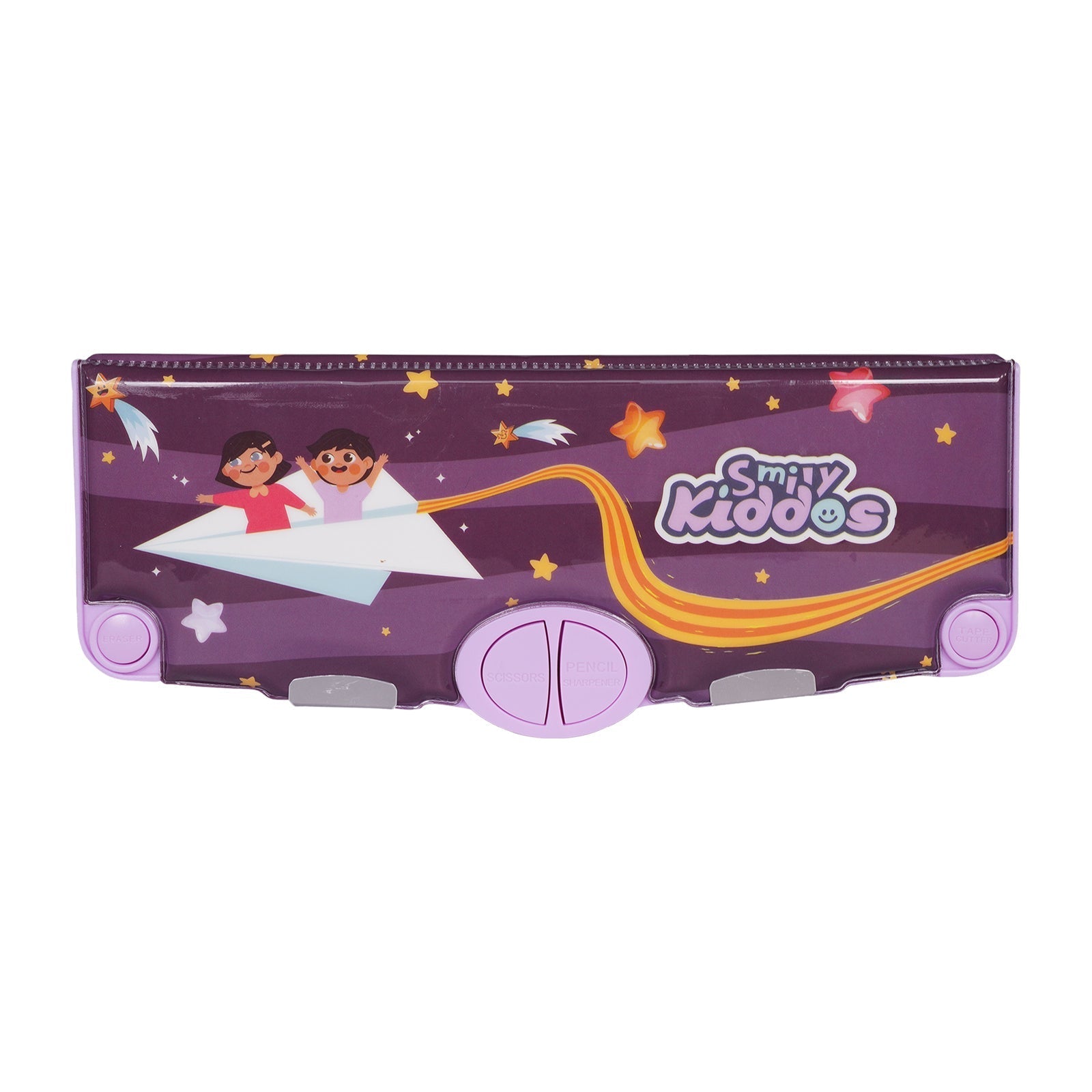Smily Kiddos Pop Out Pencil Box – Space Adventure Theme (violet) - Pencil Case