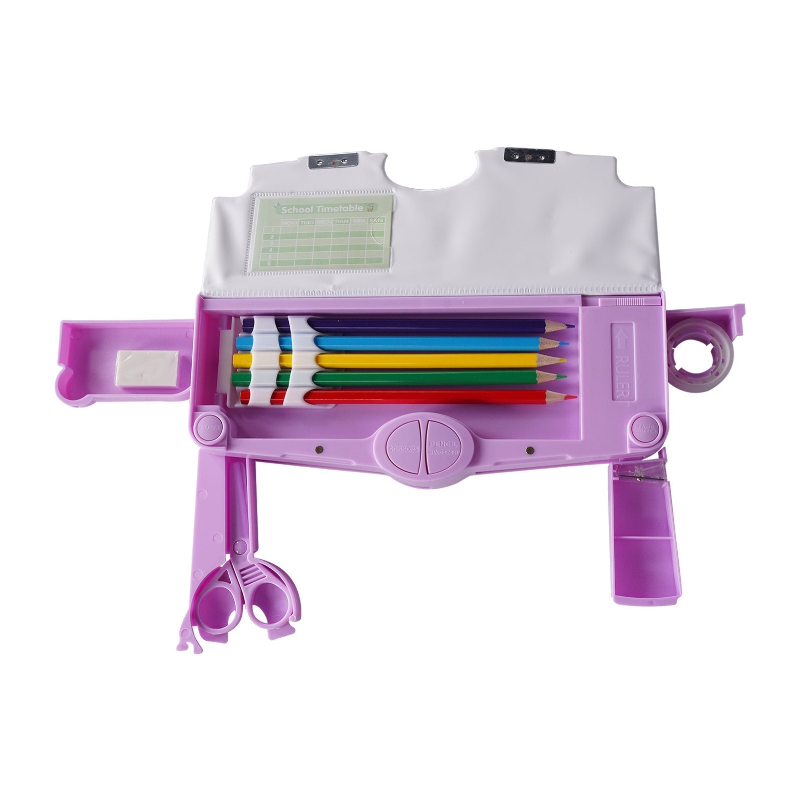 Smily Kiddos Pop Out Pencil Box – Space Adventure Theme (violet) - Pencil Case