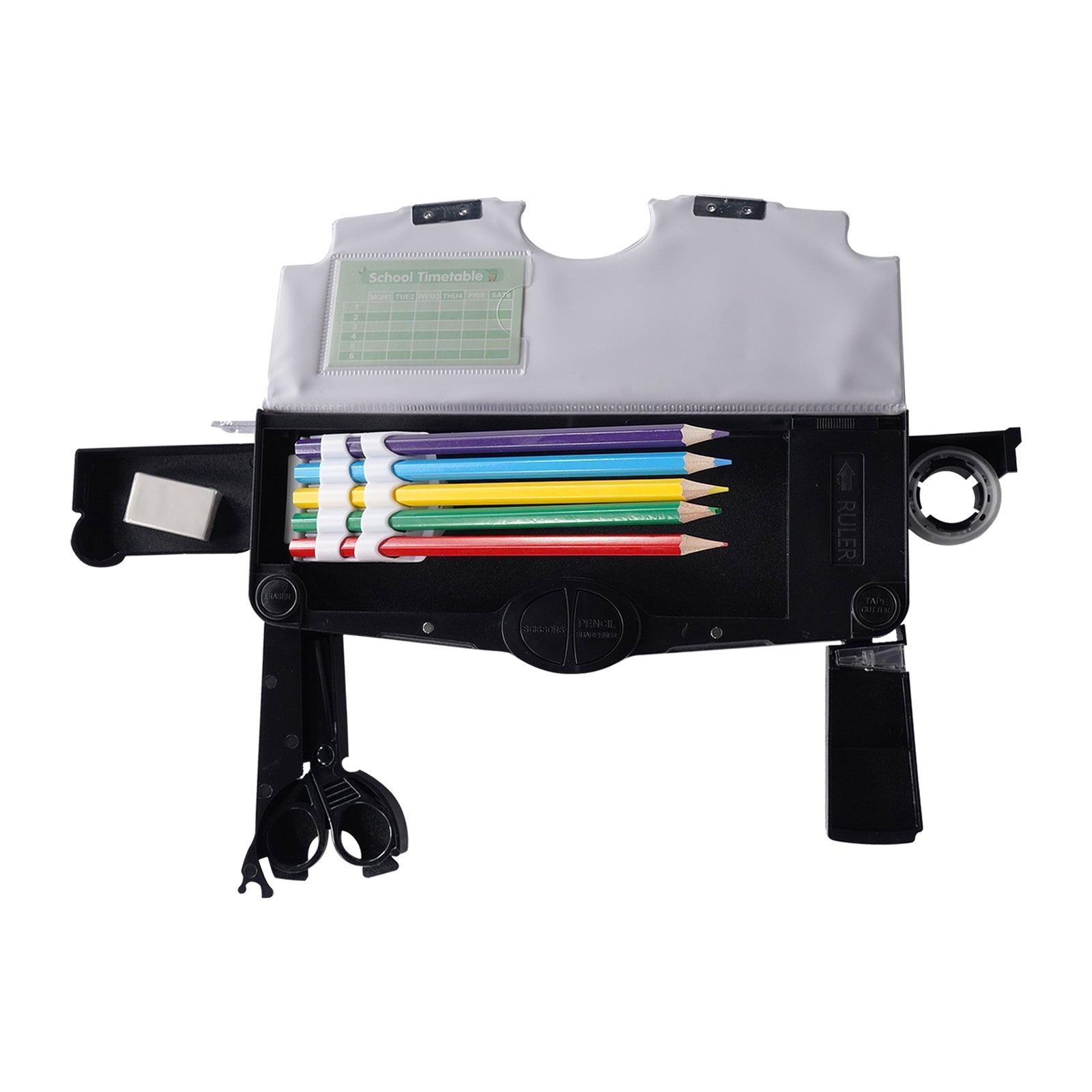 Smily Kiddos Pop Out Pencil Box – Superhero Theme (Red & Beige) - Pencil Case