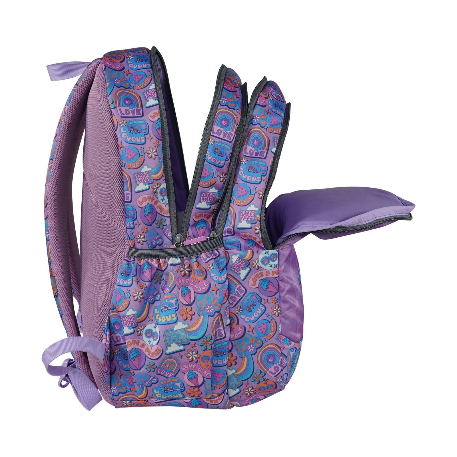 Smily Kiddos Rainbow Cruiser Backpack - Purple - School Bag