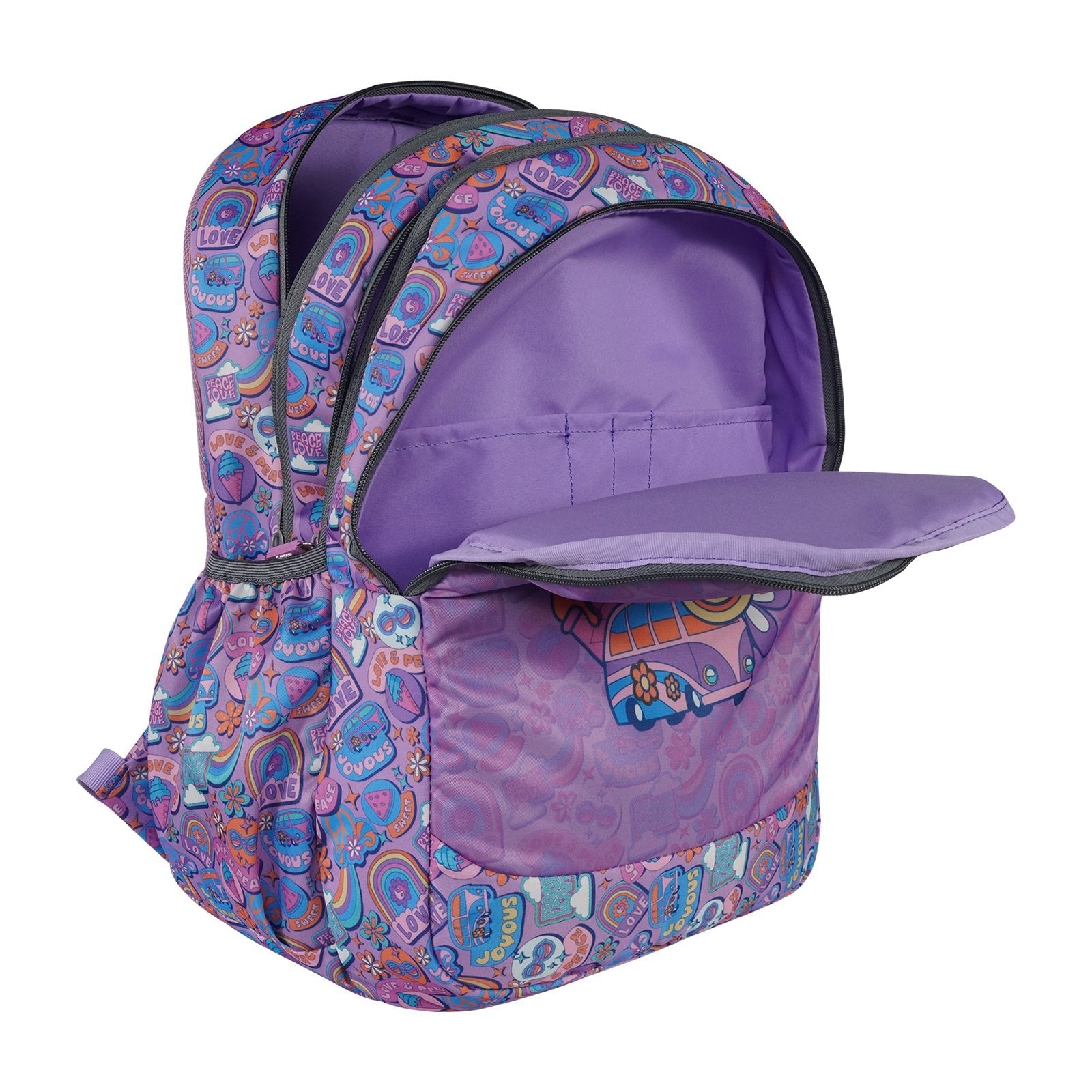 Smily Kiddos Rainbow Cruiser Backpack - Purple - School Bag