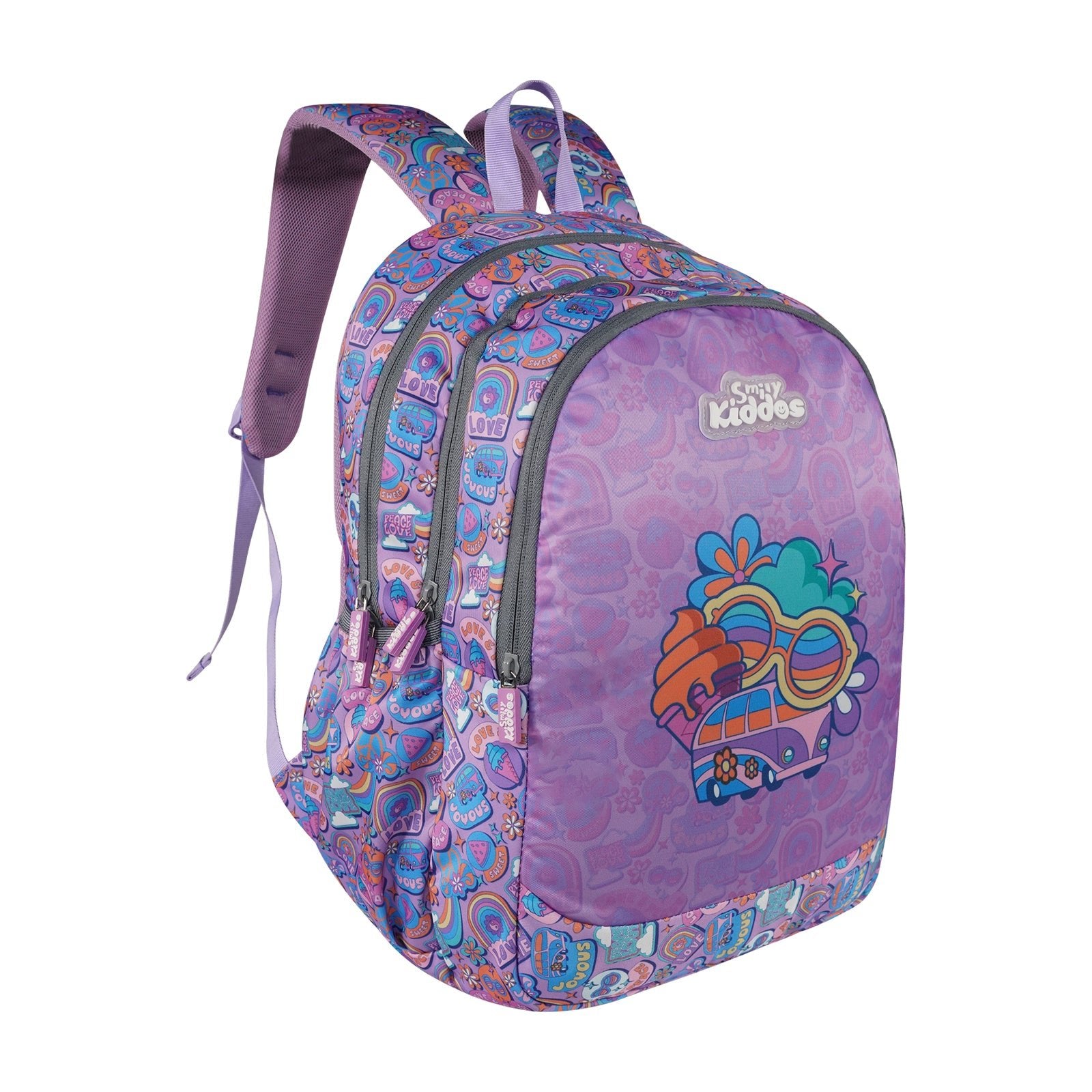 Smily Kiddos Rainbow Cruiser Backpack - Purple - School Bag