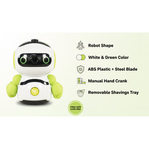 Smily Kiddos Robot Pencil Sharpener | The Mom Store - Green Stationery