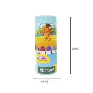Smily Kiddos Silky Gel Crayons 12 Colors - Lion Theme Kids Stationery