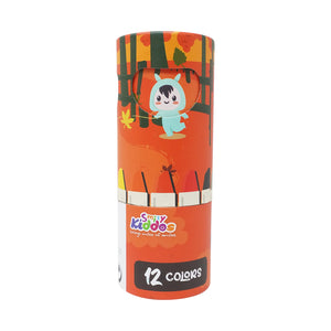 Smily Kiddos Silky Gel Crayons 12 Colors - Animal Adventure Theme Orange Kids Stationery