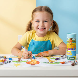Smily Kiddos Silky Gel Crayons 12 Colors - Lion Theme Kids Stationery