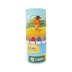 Smily Kiddos Silky Gel Crayons 12 Colors - Lion Theme Kids Stationery