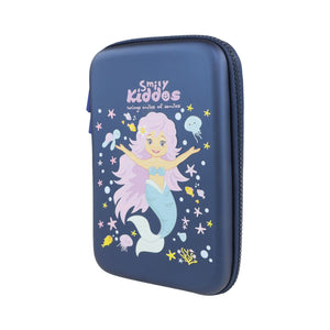 Smily Kiddos Single Compartment EVA Pencil Case - Mermaid Theme Blue - SMK16001575