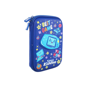Smily Kiddos Single Compartment Pencil Case V3 | Gamer Theme - Blue - Stationery