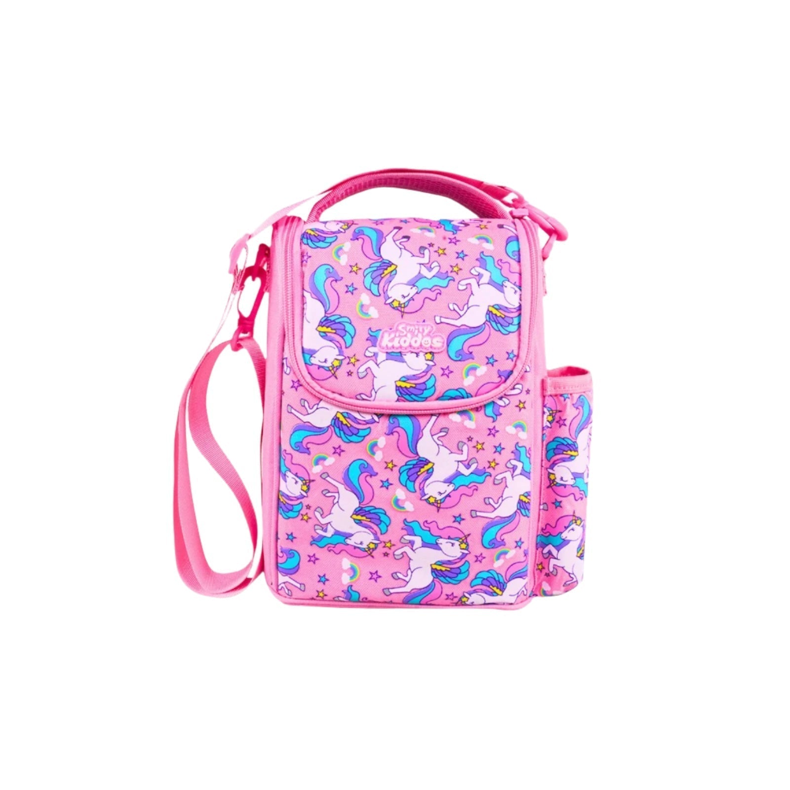 Smily Kiddos Sky Unicorn Strap Lunch Bag V3 | Insulated Lunch Bag for Kids | Durable, Spacious & Trendy – Pink - SK16001847